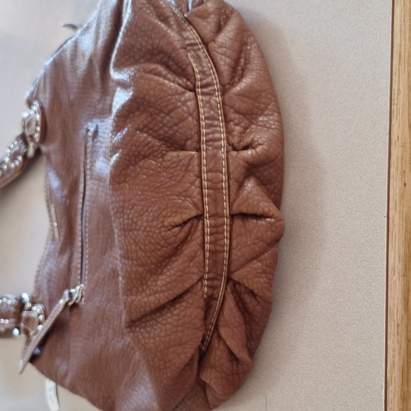 Red by Marc Ecko Soft Pebbled Vegan Leather Hobo Slouch Bag - Picture 11 of 17